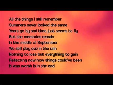 september lyrics